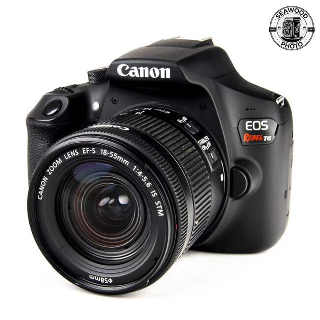 Canon Rebel T6 w/ 18-55mm f4-5.6 IS STM GOOD+