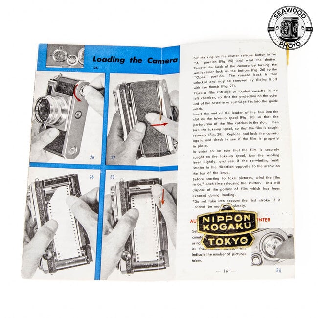 Nikon S2 Rangefinder Original Instruction Manual. GOOD