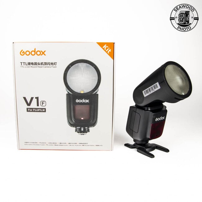 Godox V1-F Speedlight on camera flash for Fujifilm Cameras w/ AK-R1 Accessories Kit LIKE NEW