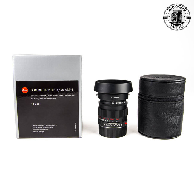 Leica 50mm f/1.4 Summilux M ASPH Black Chrome 11715 EXCELLENT