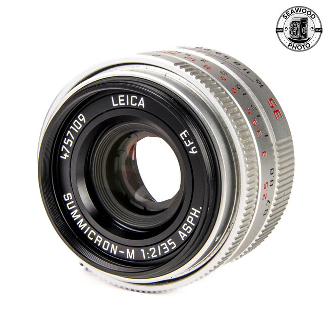 Leica 35mm f/2 Summicron M ASPH Silver 11674  EXCELLENT