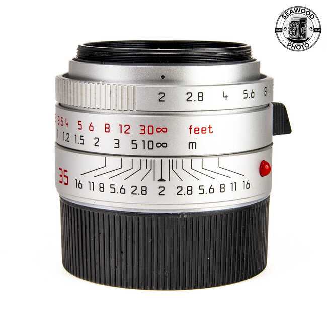 Leica 35mm f/2 Summicron M ASPH Silver 11674  EXCELLENT