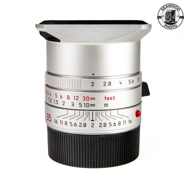 Leica 35mm f/2 Summicron M ASPH Silver 11674  EXCELLENT