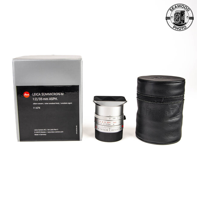 Leica 35mm f/2 Summicron M ASPH Silver 11674  EXCELLENT