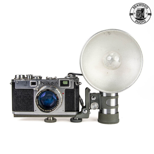 Nikon S2 Rangefinder Camera w/Nikkor S.C 50mm f/1.4,  BC3 Flash GOOD