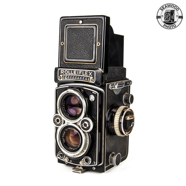 Rolleiflex 3.5E w/Zeiss 75mm f/3.5 Tessar. GOOD