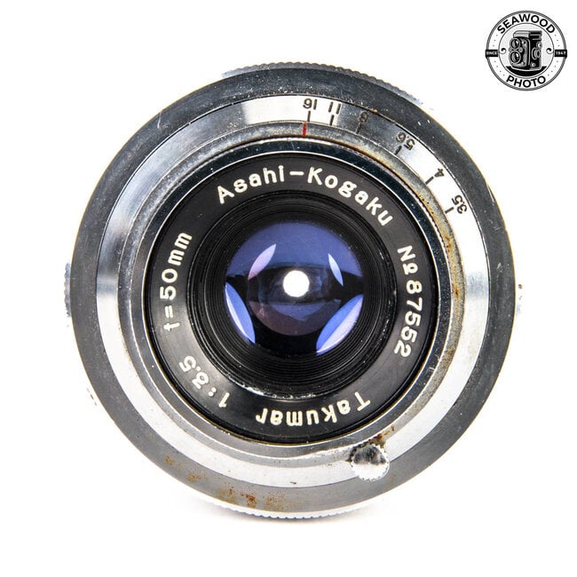 Asahi-Kogaku 50mm f/3.5 Lens (fits Asahiflex and Tower 23) M-37 Mount GOOD