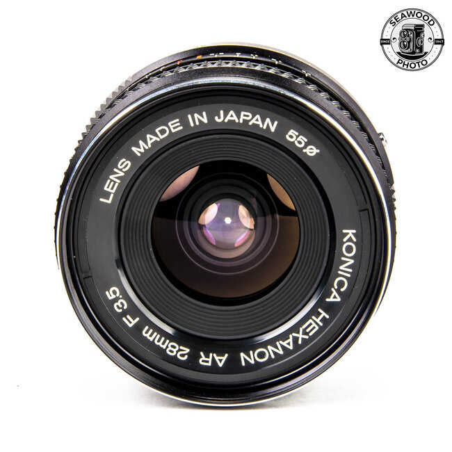 Konica Hexanon AR 28mm f/3.5 w/Case EXCELLENT