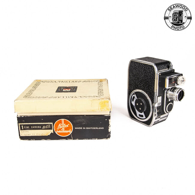 Bolex 8SL w/SOM Berthiot Lytar 13mm f/1.9, Wollensak 1-1/2 " f/3.5 Cine GOOD+