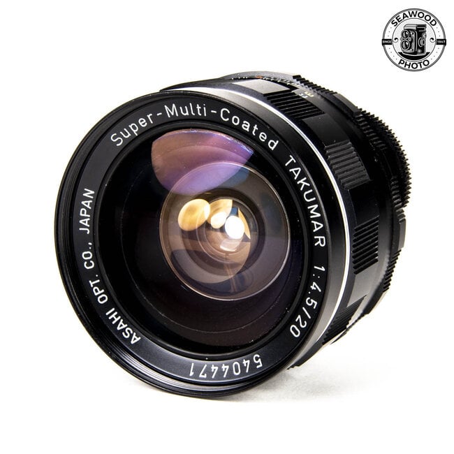 Pentax Super Multi Coated Takumar 20mm f4.5 w/Shade EXCELLENT
