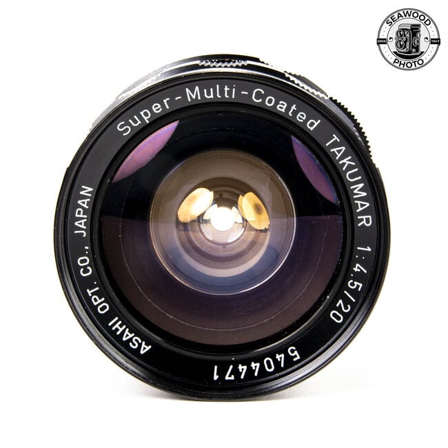 Pentax Super Multi Coated Takumar 20mm f4.5 w/Shade EXCELLENT