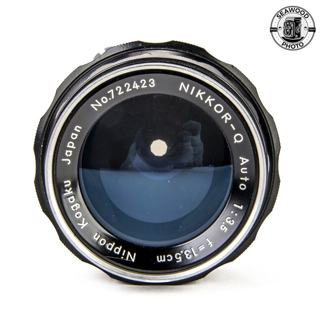 Nikon 13.5cm (135mm) f/3.5 Nikkor-Q Early w/ 9 Blade Iris  GOOD
