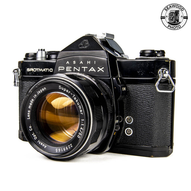 Pentax Spotmatic Black w/ Pentax 50mm f/1.4 GOOD-