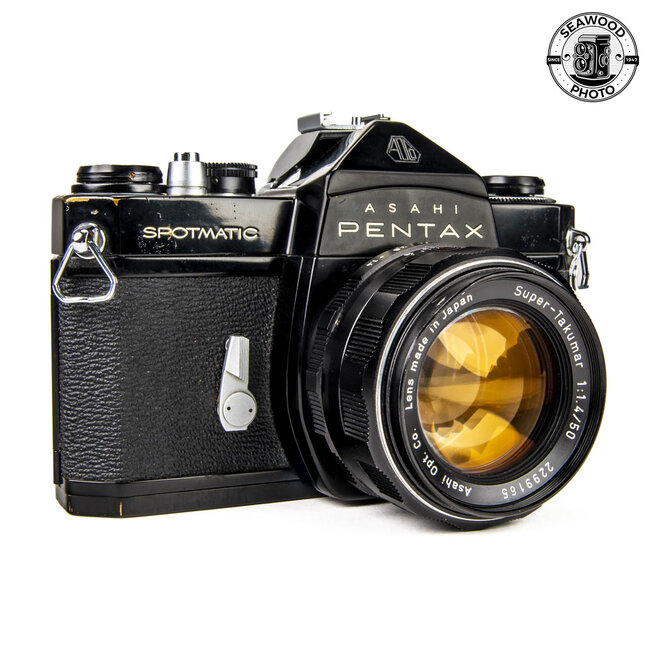 Pentax Spotmatic Black w/ Pentax 50mm f/1.4 GOOD-