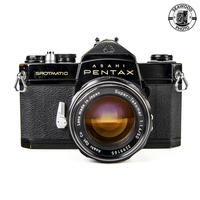 Pentax Spotmatic Black w/ Pentax 50mm f/1.4 GOOD-