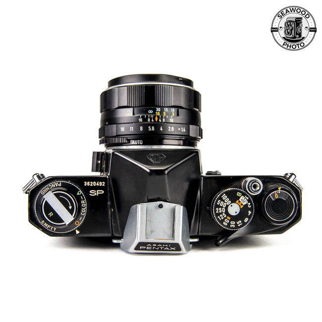 Pentax Spotmatic Black w/ Pentax 50mm f/1.4 GOOD-