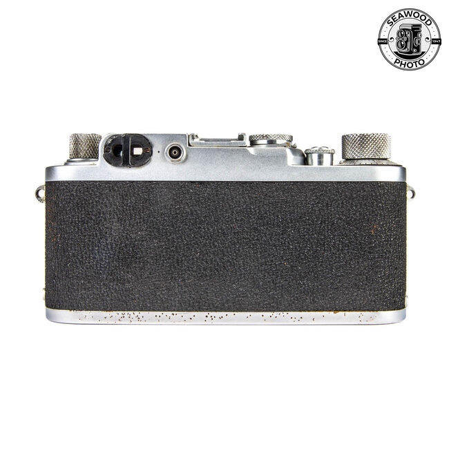 Leica IIIc Shark Skin (1949) w/50mm f/2 Summicron Collapsible Thorium Lens GOOD+