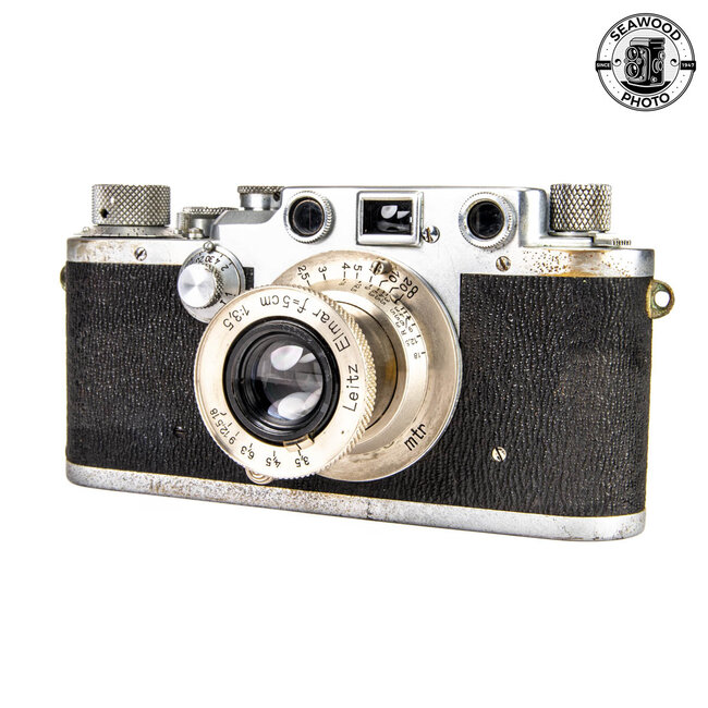 Leica IIIc Shark Skin (1949) w/Leitz 50mm f/3.5 Elmar  GOOD