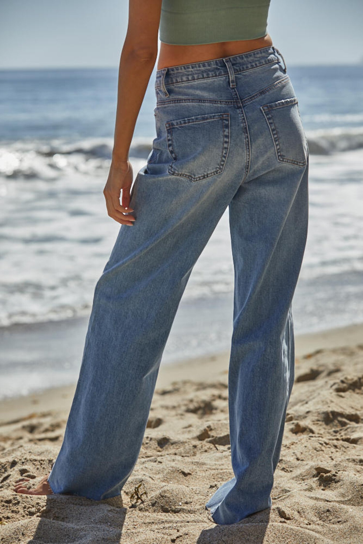 【THE MOZZ】Ritz Washing Summer Denim Pants THE MOZZ】Ritz Washing Summer Denim Pants Rizzo Denim Pants