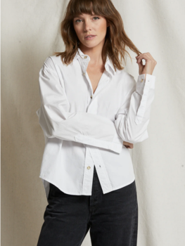 Perfect White Tee James Poplin Button Down