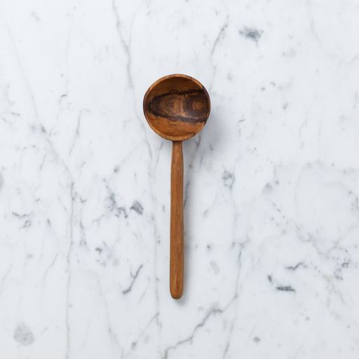 Kenyan Wild Olivewood Round Coffee Scoop - 6.5"
