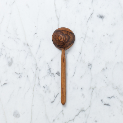 Kenyan Wild Olivewood Round Coffee Scoop - 6.5"