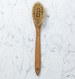 Iris Hantverk Swedish Long Handle Oval Bath Brush - Tampico Horsehair Blend