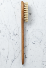 Swedish Long Handle Bath Brush - Oval Head - Stiff Tampico and Horsehair Bristles