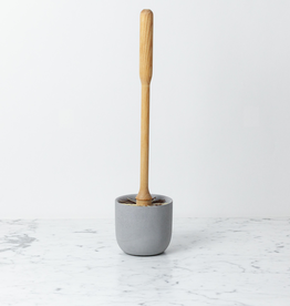 Iris Hantverk Birch Toilet Brush in Light Grey Concrete Stand