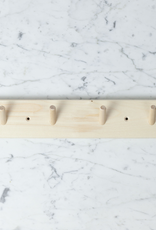 Swedish Birch Peg Rack with 4 Pegs - 15"