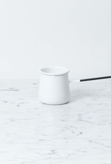 ELFIN Enamelware White Enamel Butter Warmer