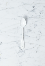 White Enamel Tea Spoon 5.5"