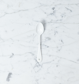 ELFIN Enamelware White Enamel Tea Spoon 5.5"
