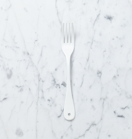 White Enamel Dessert Fork