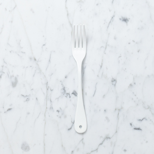 ELFIN Enamelware White Enamel Dessert Fork