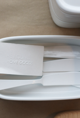 ELFIN Enamelware White Enamel Butter or Cheese Knife