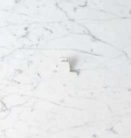 Ellepi Ellepi Glossy White Clip - Made in Italy - 7cm