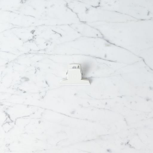 Ellepi Glossy White Clip - Made in Italy - 7cm