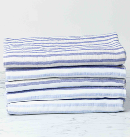 navy blue and white striped bath towels