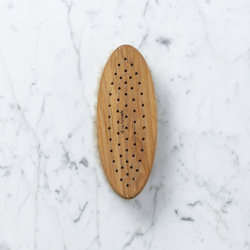 Iris Hantverk Swedish Handleless Oval Bath and Dry Body Brush - Soft Horsehair