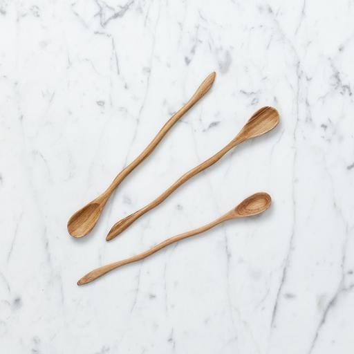 Olivewood Wavy Cocktail Spoon