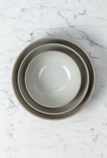 Hasami Porcelain Round Bowl - Large - Gloss Grey - 8 1/2" x 2"