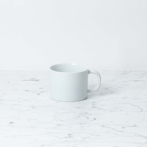 Common Everyday White Porcelain Mug Low- 13oz