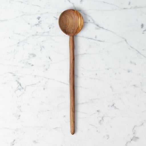 Long Slim Olivewood Round Head Spoon - 13"