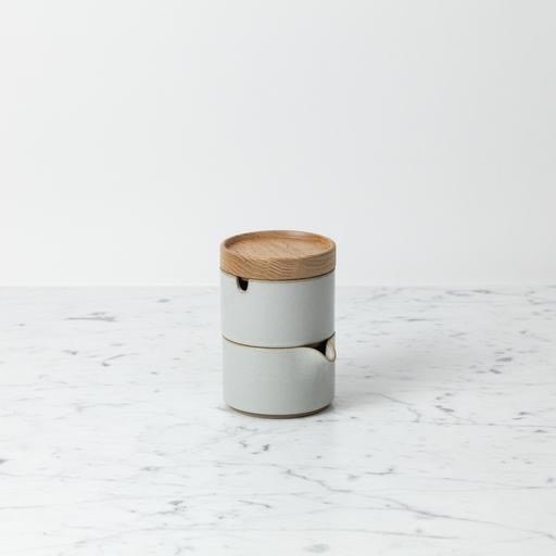Hasami Hasami Porcelain Sugar Pot - Grey - 3.3/8" x 2.1/8" -HPM017