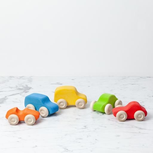 Small German Wooden Car Assorted Colors 4