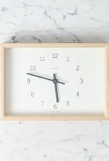 Lemnos Clocks Kaede Wall or Shelf Clock - White