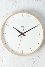 Lemnos Clocks Japanese Plywood Wall Clock - White - 12"