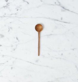 Teak Thin Round Head Stirring Spoon Small - 3.5"