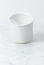 Noda Horo Enamel Food Container w/ Plastic Lid - Tall - 1 Liter